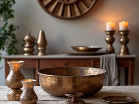 Piezas metálicas decorativas para comedores